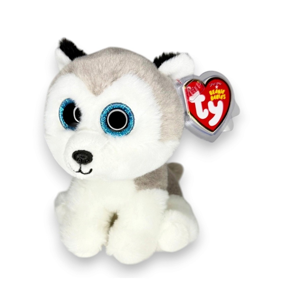 Buff the Husky | Blue-Eyed Snow Pup | Mint Heart Tag TY Beanie Baby